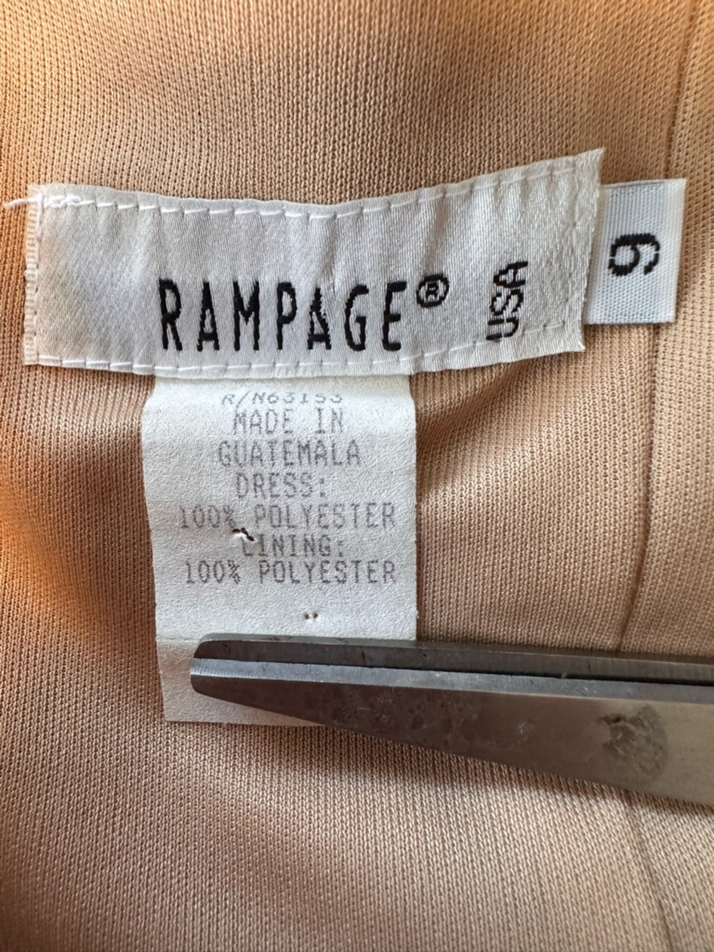 Vintage Rampage Burnt Orange Floral Mini Dress Y2K Spaghetti Strap 90s - Picture 3 of 15